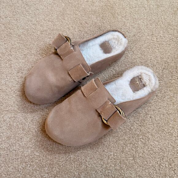 Beek Women's Shearling-Lined Mules Vulture Beige Size 7 - Picture 2 of 10